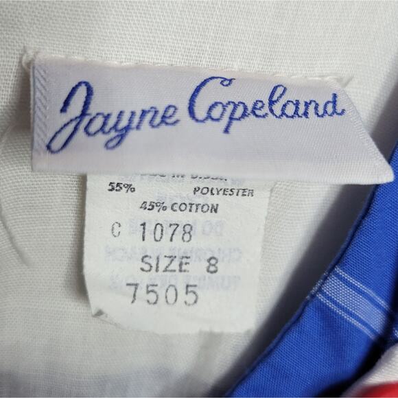 Vintage Jayne Copeland Lighthouse Bird Applique Plaid Sundress, size 8 - Picture 4 of 4